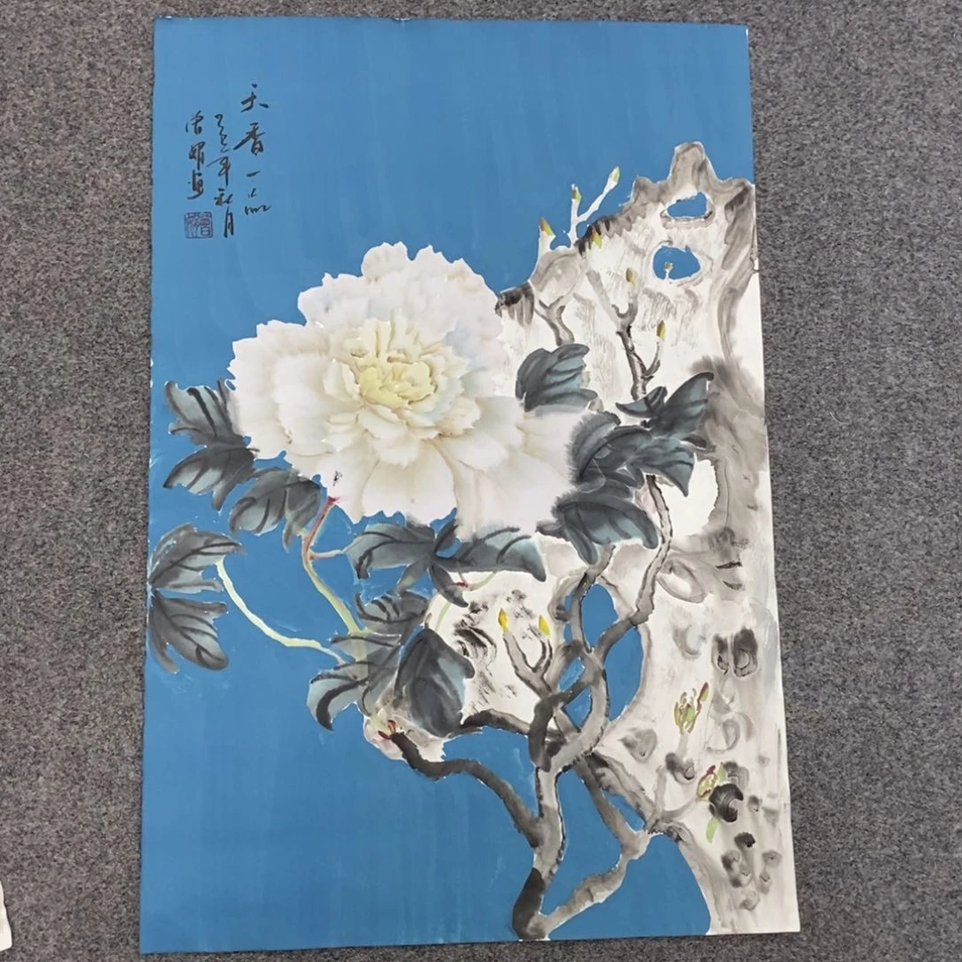 国画尺寸68✖️46四尺三开精品手绘