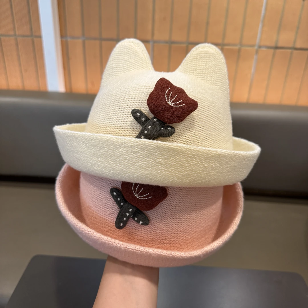 MIDIXIN/米迪昕秋季公主女童渔夫帽女宝宝遮阳帽韩版卡通翻檐盆帽