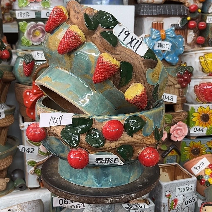 紫砂花盆粗陶材质多肉花盆