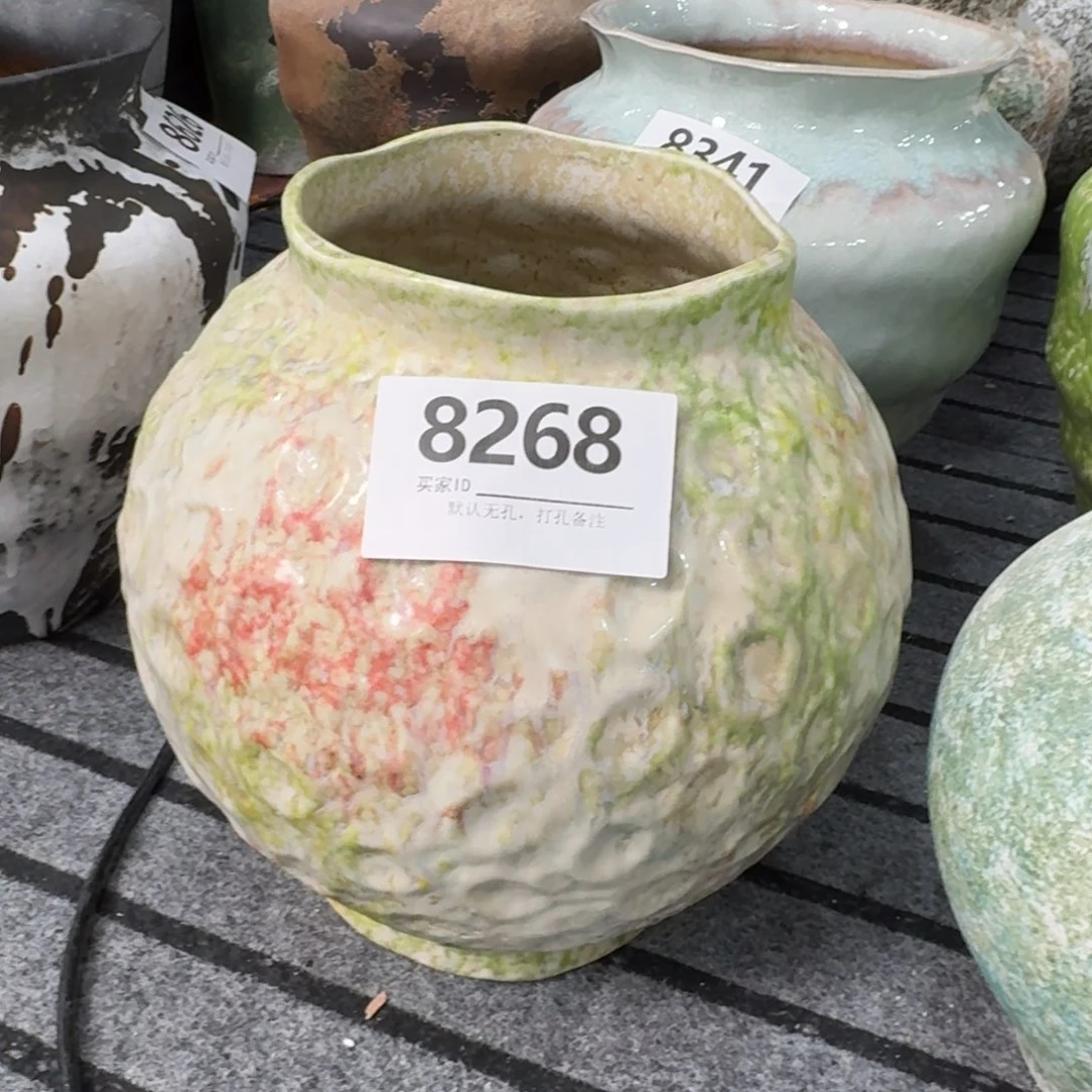 C***花陶摆件景德镇高温花瓶编码8268高27口14默认无孔