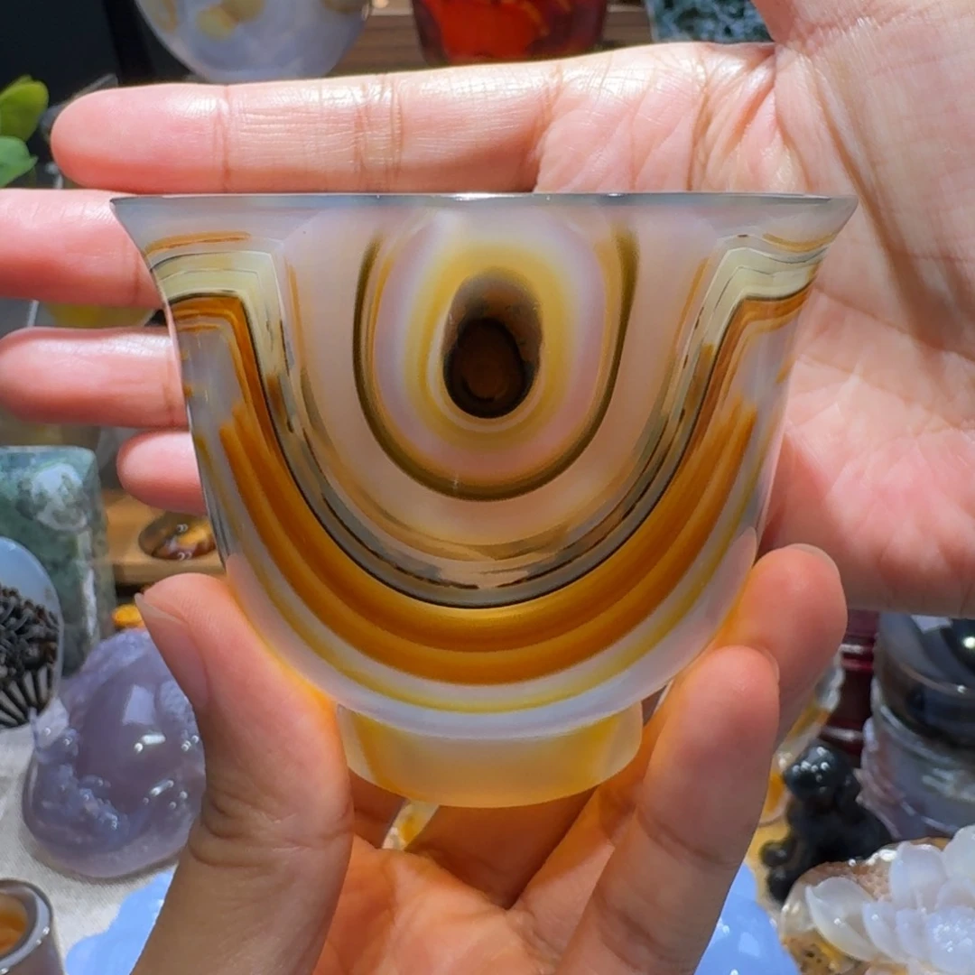 玛瑙/玉髓玛瑙茶杯未镶嵌沧****笑