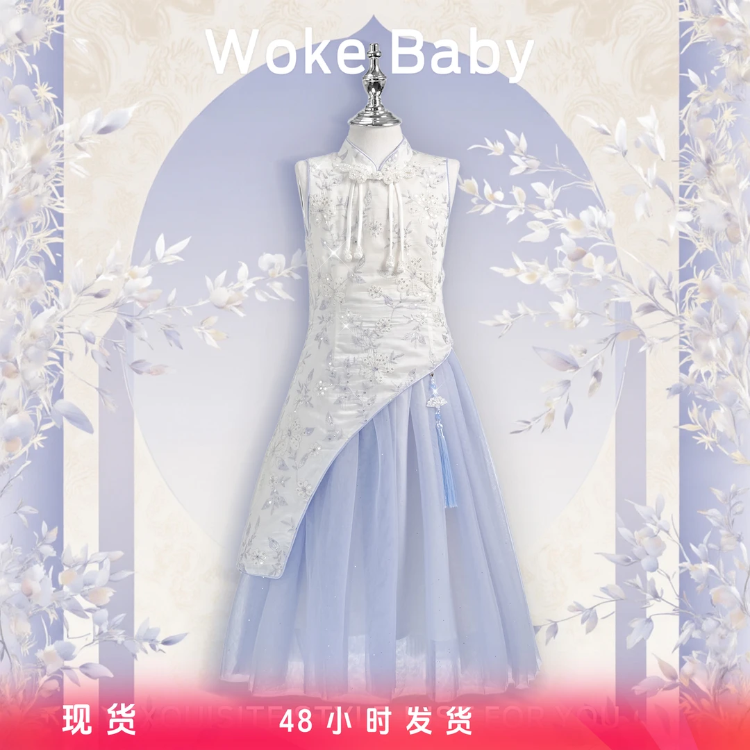 2025女童夏季可爱中大童汉服旗袍连衣裙M5482