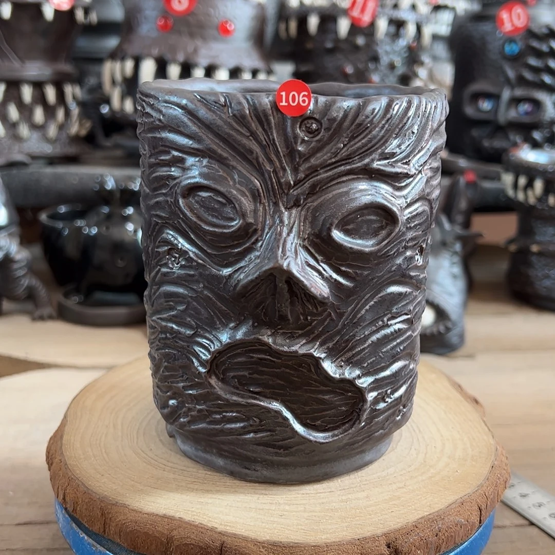 106号，手捏口微不圆，口9-9.5外高13