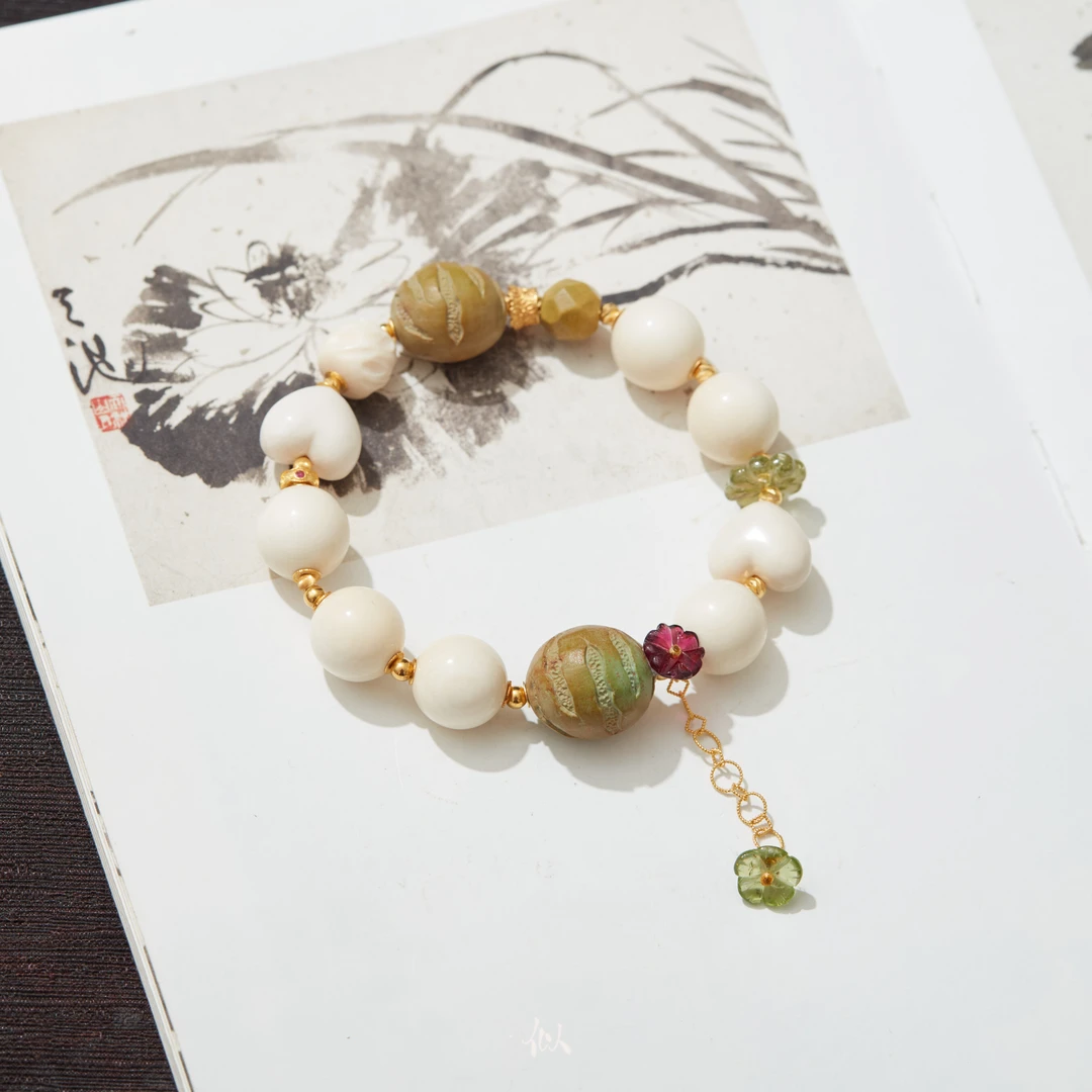 【月疏】· 似梓珠宝 · 18k绿松手串  SZCC2050323