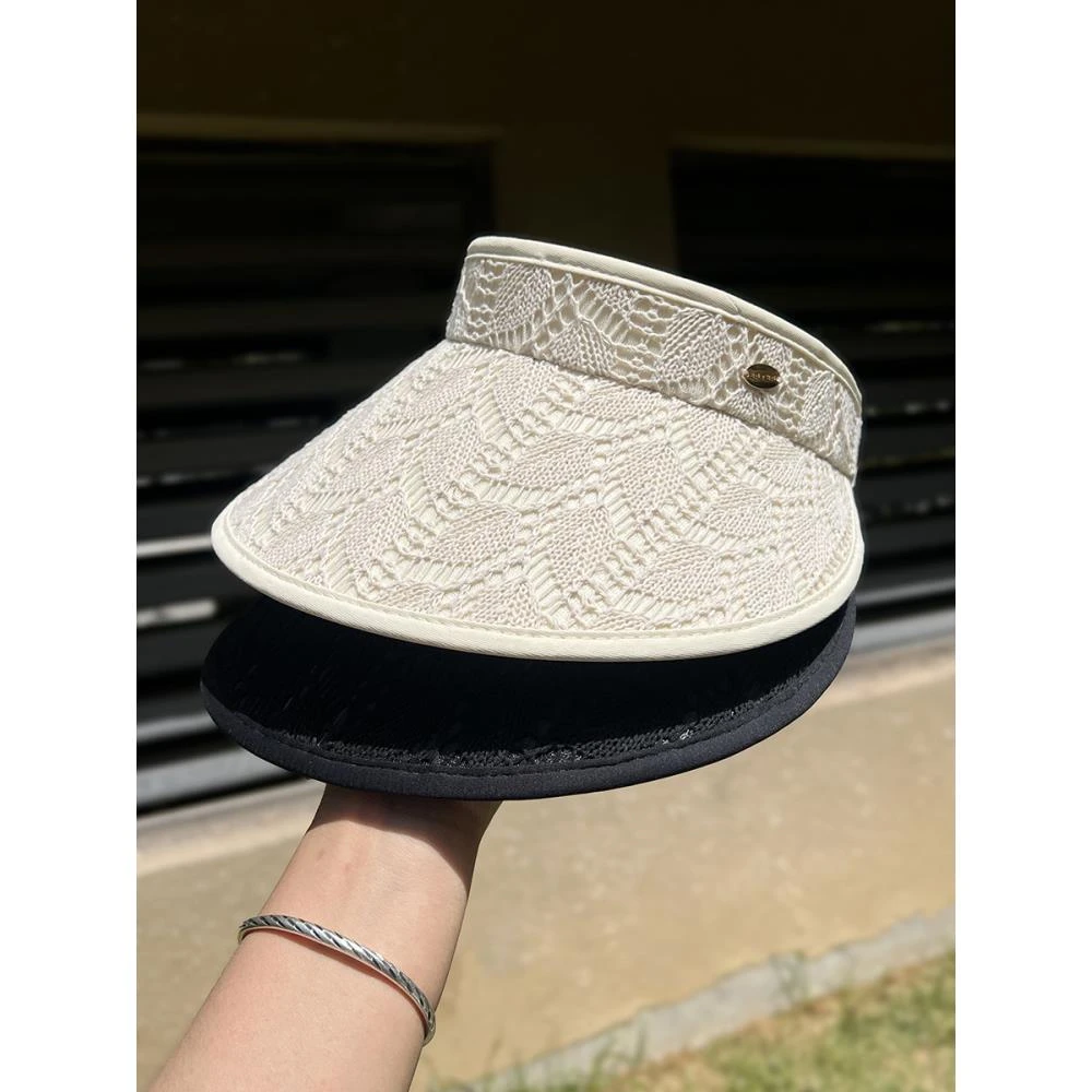 Miss Silas空顶帽女防紫外线防晒帽大帽檐折叠出游骑车遮阳太阳帽