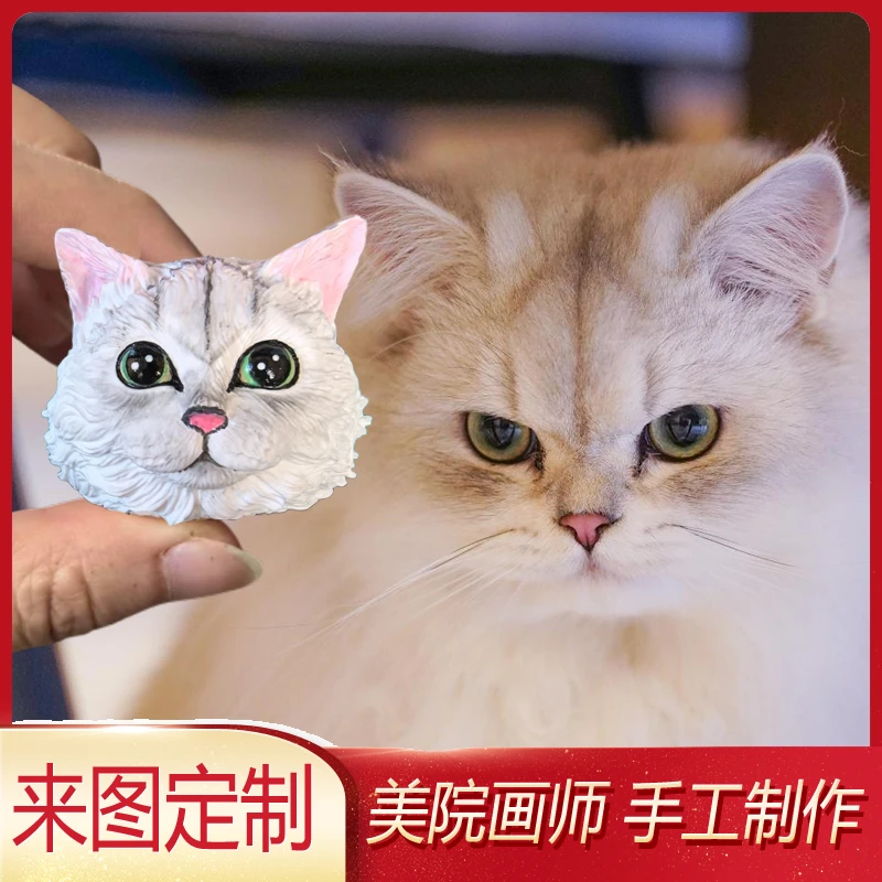 银渐层冰箱贴埃及猫巴仙吉犬定制宠物摆件波士顿梗伯恩山比格猎犬