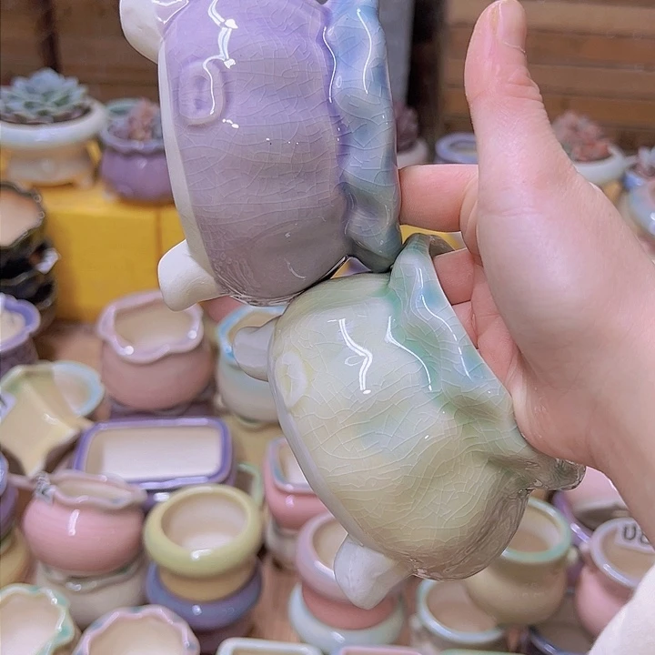 红陶陶瓷花盆当场满12包邮