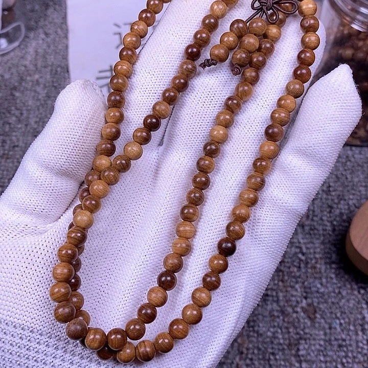 手串/手链檀香木老山檀香黑肉满纹0.6/108沉水