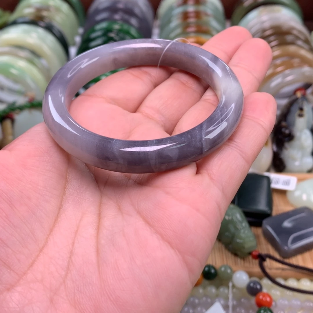 和田玉未镶嵌手镯54_55口径