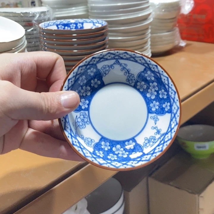 摆件9号7个装4寸元青花蘸料碟