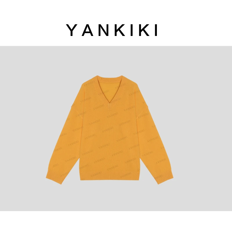 全羊毛V领芬达毛衣  YANKIKI 2025冬季新款NEW
