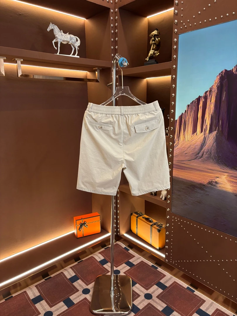 博男士夏季轻奢休闲短裤时尚百搭透气简约纯色经典#2512