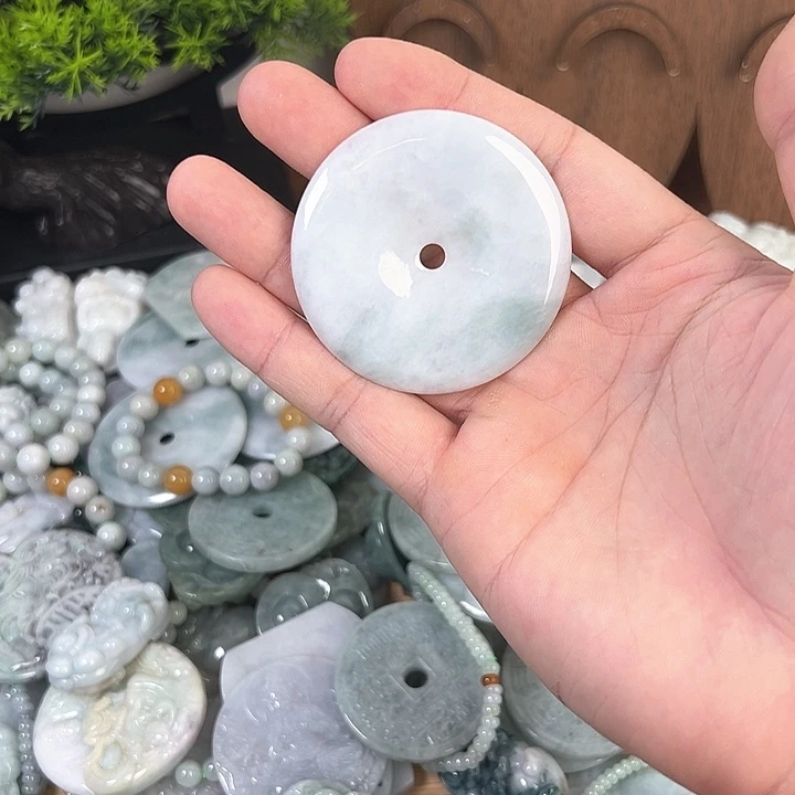 颈饰未镶嵌翡翠天然A货翡翠00048