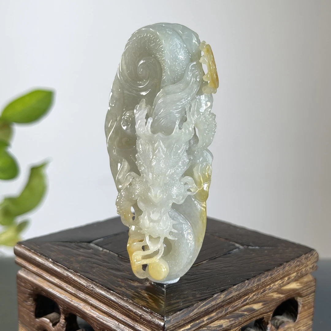 JTW04-60  天然缅甸A货翡翠  龙牌