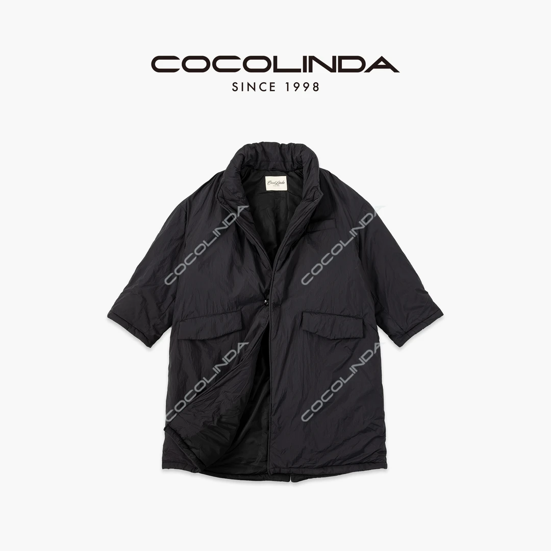COCOLINDA | 休闲运动慵懒中长款后开叉西服棉服C5368