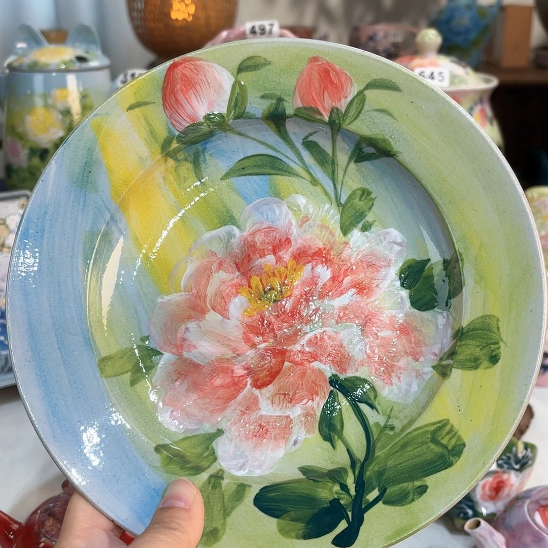 景德镇手绘高温釉下彩陶瓷茶具