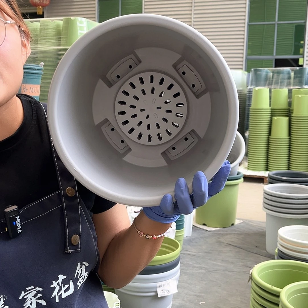 球根盆3#灰白色5个无托