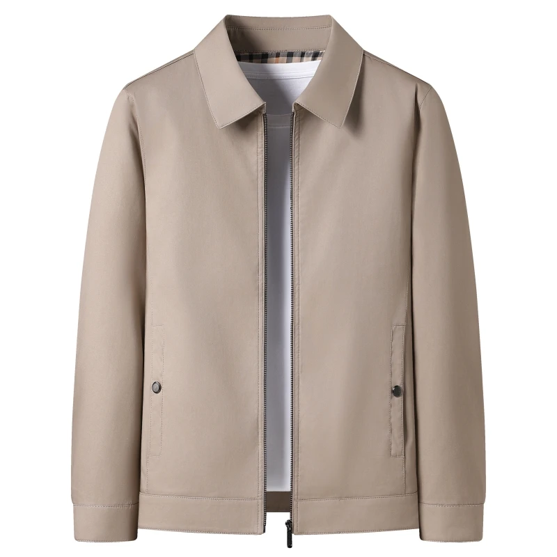 锡芝班拿品牌男士夹克外套男春秋季新款翻领商务行政夹克干部短款