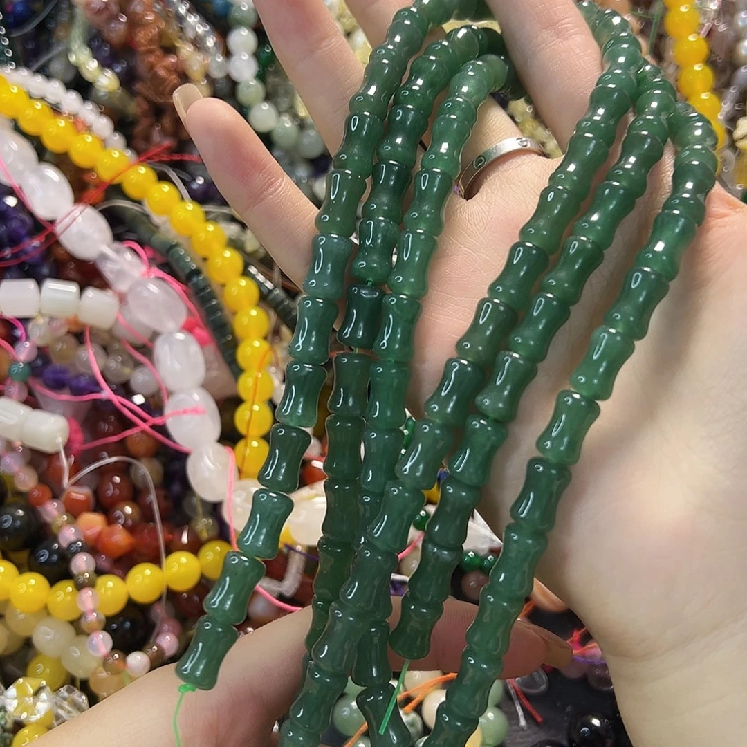 玛瑙/玉髓未镶嵌珠宝半成品东陵玉竹节一条