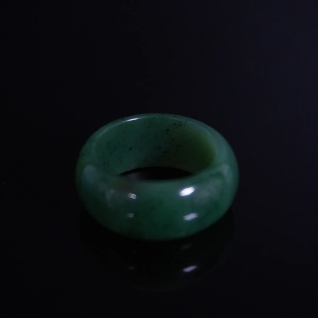 20世纪和田碧玉指环/HY020466/金玉良缘/槐荫山房