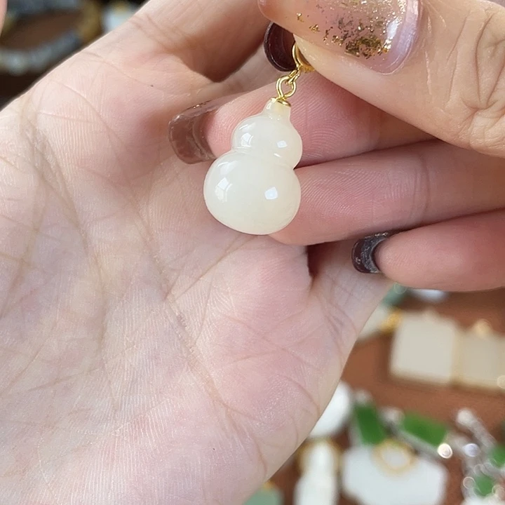 和田玉银S925镶嵌吊坠(不含链)
