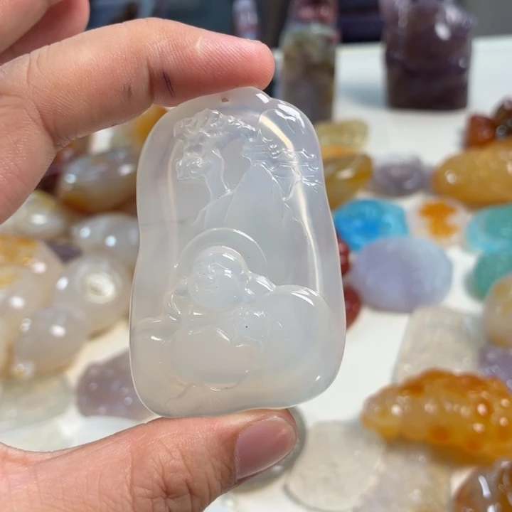 玛瑙/玉髓未镶嵌吊坠(不含链)