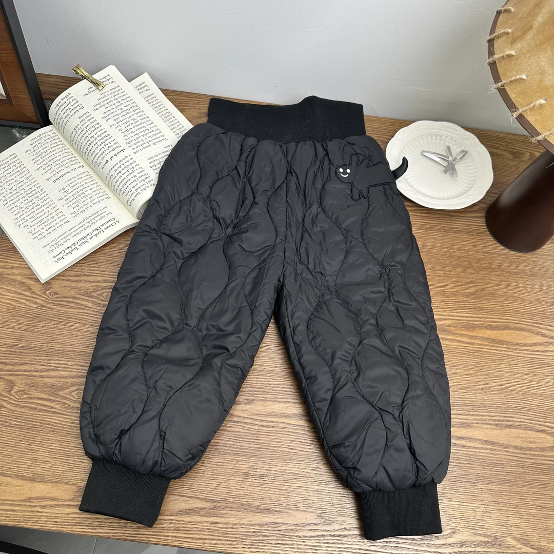【Golden cherry】小童黑色暖呼呼洋气百搭裤