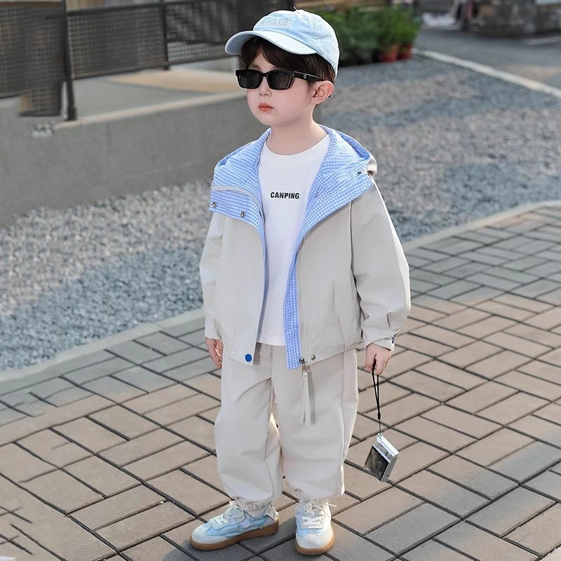 李宁联名娑奈男童秋装套装2025新款儿童宝宝卫衣外套两件套春秋款