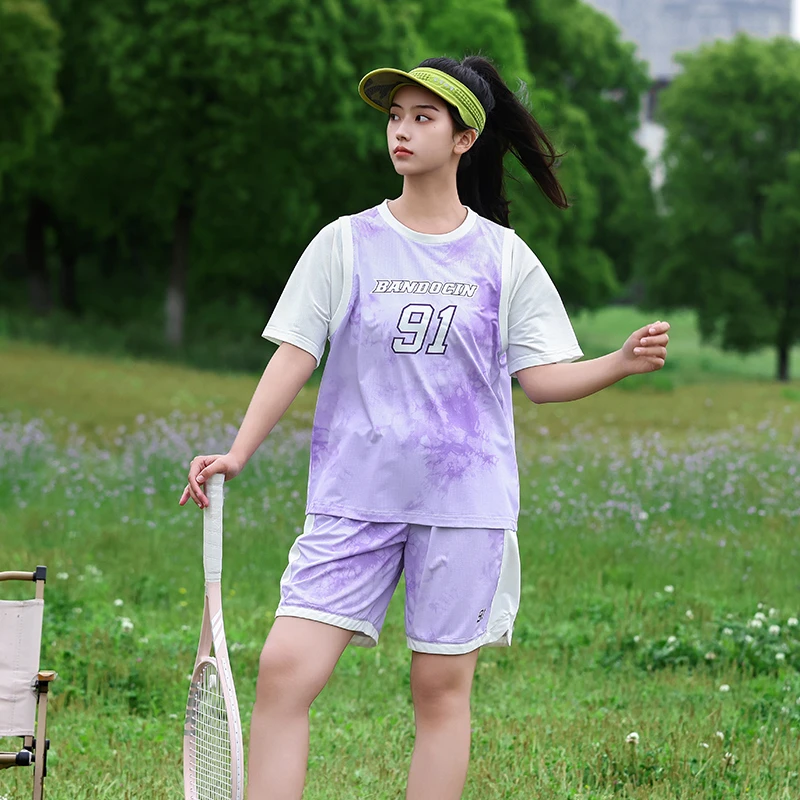 2025套装女童时尚看球两件套潮跑步健身夏日穿搭