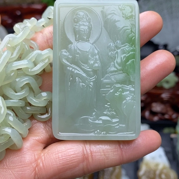 和田玉挂件未镶嵌悄**过