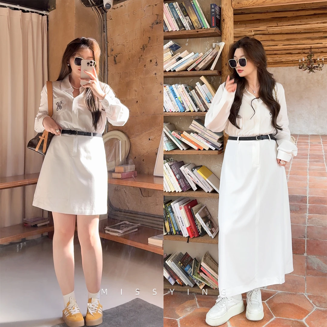 应小姐【百里画廊】微胖大码春季显瘦气质设计宽松时尚长短款连衣裙