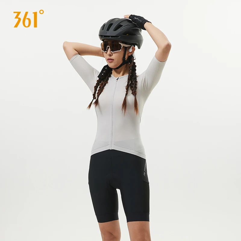 361°骑行短袖上衣夏季女速干骑行服透气舒适户外自行车骑行服2017