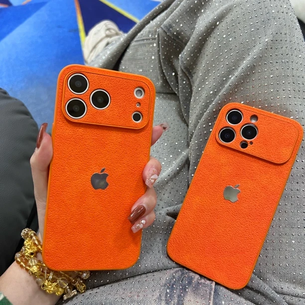 秋冬新款素皮纹适用苹果17promax手机壳iphone16防摔保护15/14/13