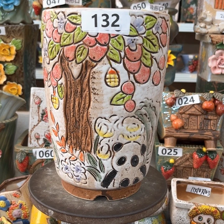 紫砂花盆粗陶材质多肉花盆