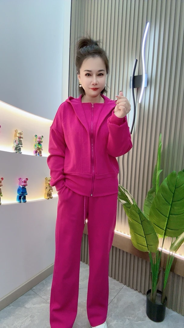 散腿运动套装不加绒