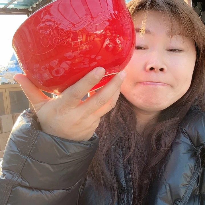 米奇红色面碗微瑕