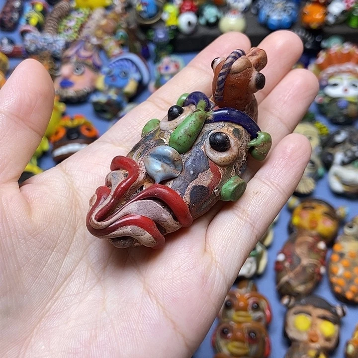 琉璃颈饰小鸟娃老娃