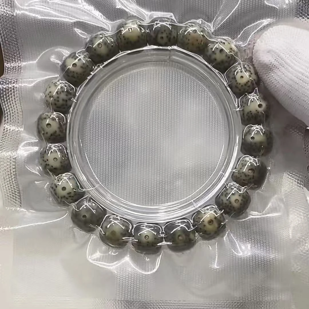 106 石玉料青花瓷 星月菩提手串 12x11mm