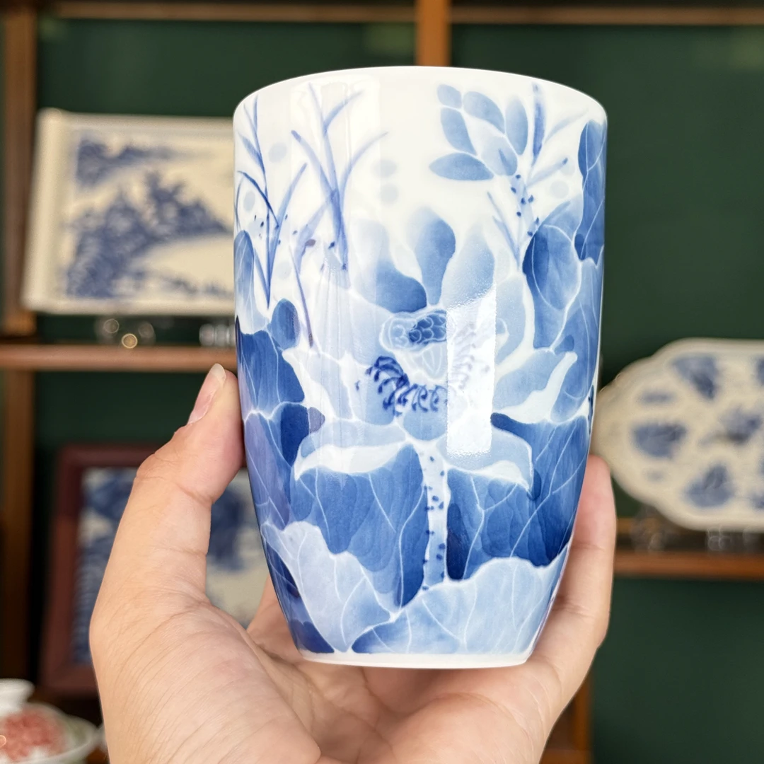 【沫染枫月】汾水荷花手雷杯(300ml)