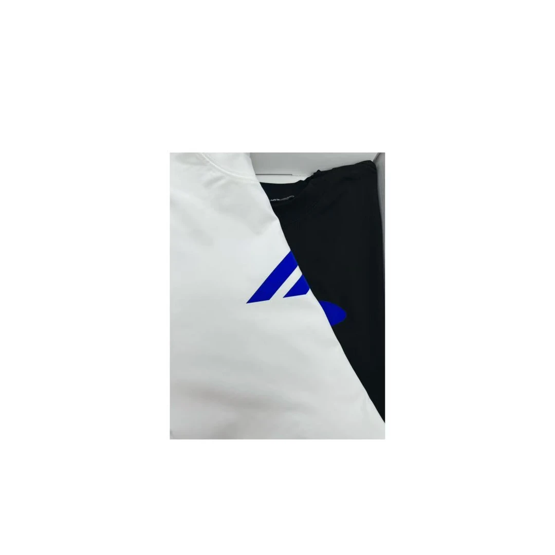 15号链接【蓝色M】植绒M潮牌宽松圆领春夏休闲半袖129