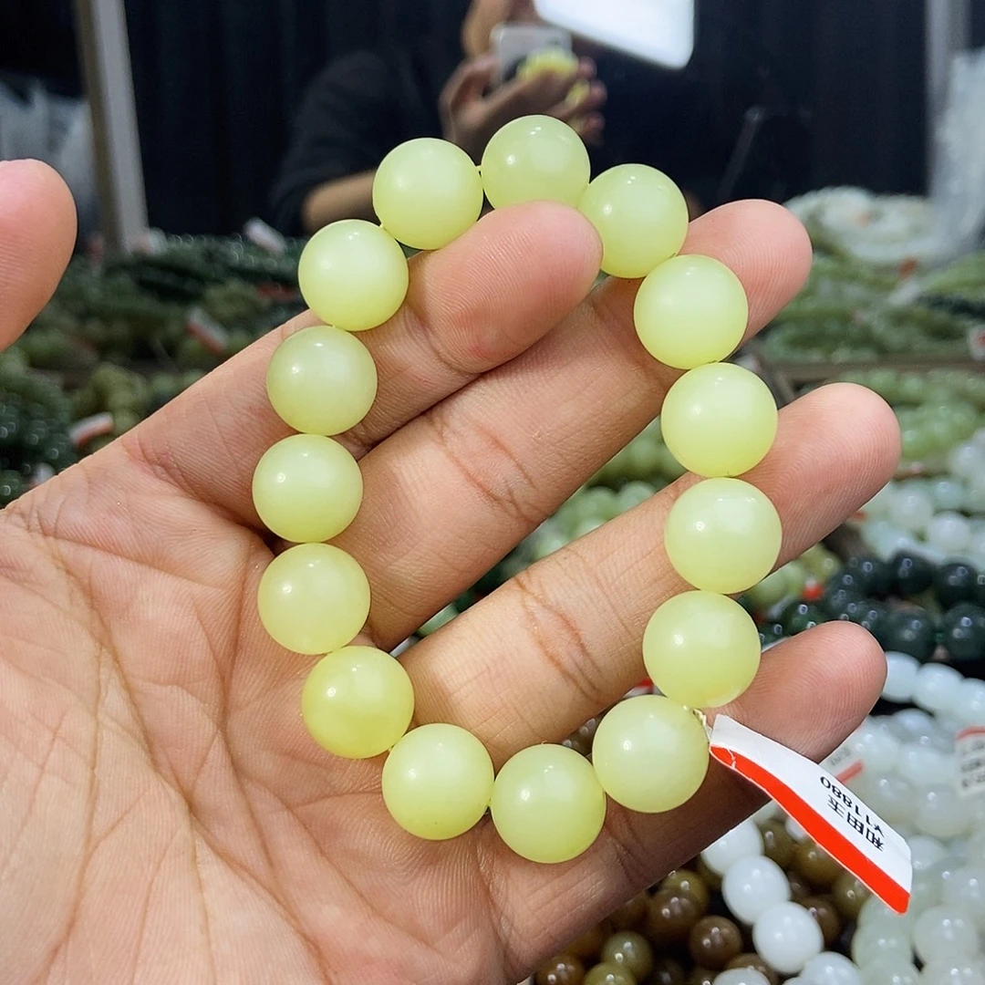 和田玉未镶嵌手串天然卡13若羌黄口多样性拍一发一