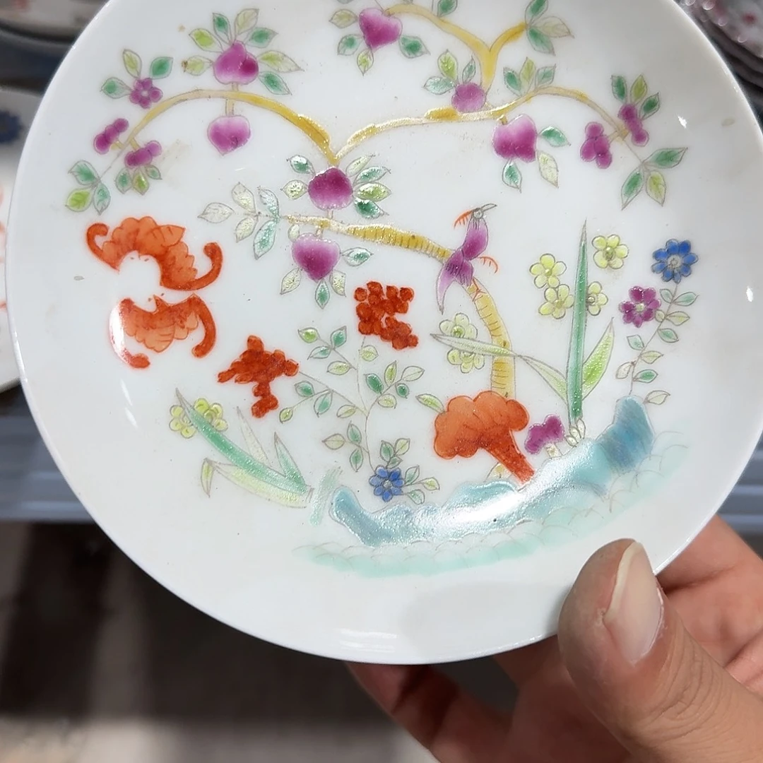 瓷片摆件手绘瓷器全部处理