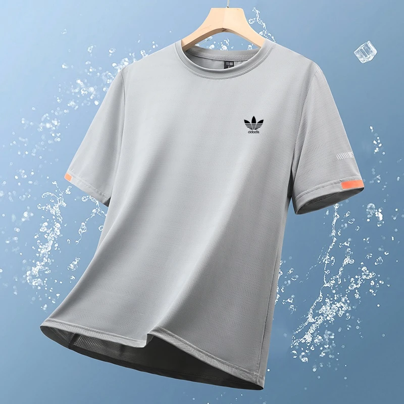 【正品】ad一折专区 夏季男士速干冰丝短袖T恤