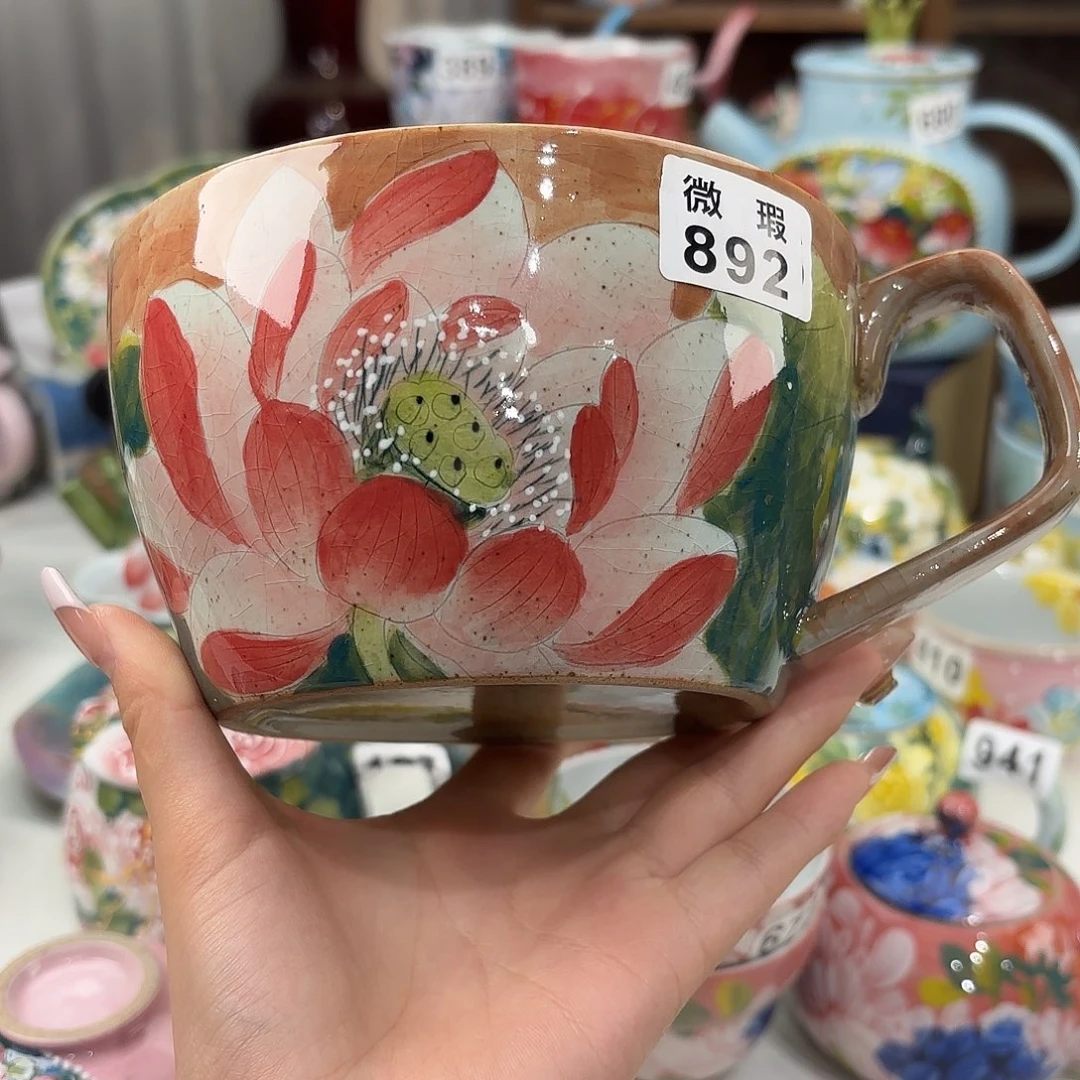 景德镇手绘高温釉下彩陶瓷茶具