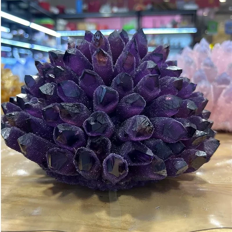 水晶晶簇中式花晶簇摆件家居摆件办公室摆件客厅摆件书房摆件精美