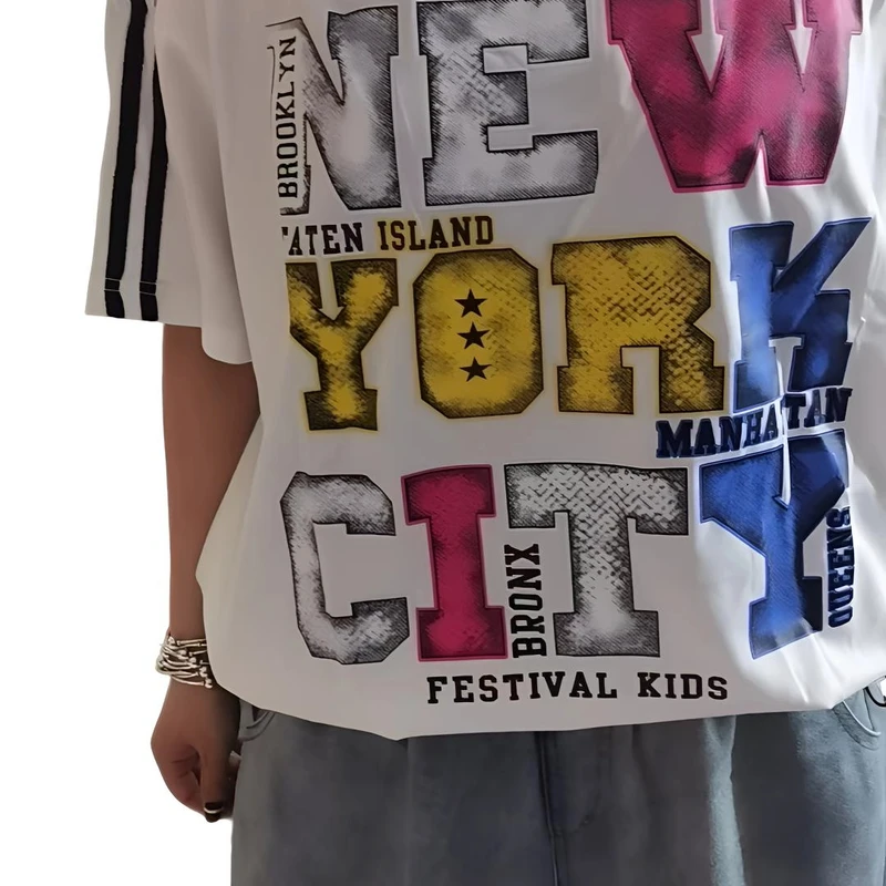 9078（飞儿同款）夏季薄款短袖t恤时尚休闲小众女装