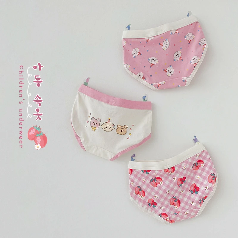 秋季卡通女宝宝内裤三角A类不夹PP纯棉内裤儿童女童透气印花透气