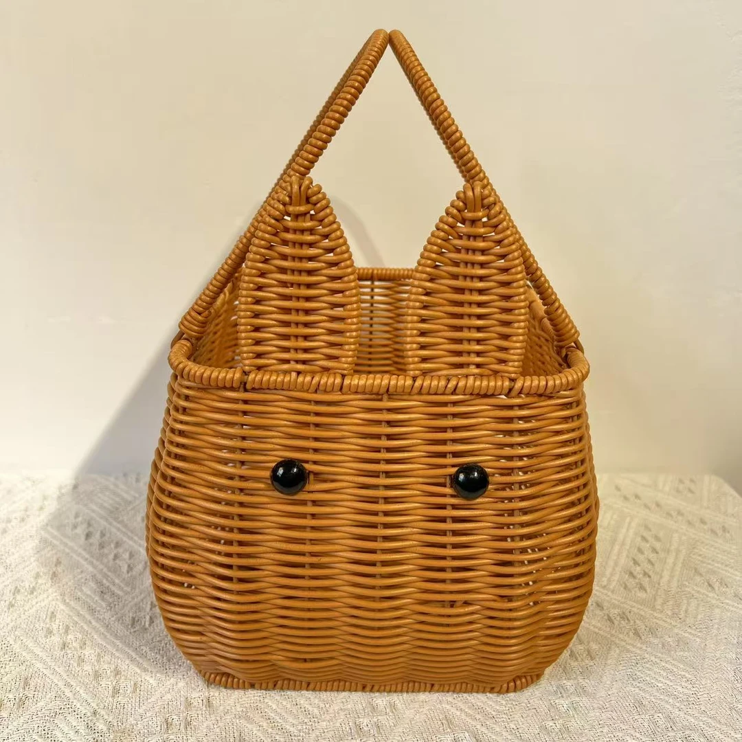 小兔手提蓝收纳筐水果篮买菜篮