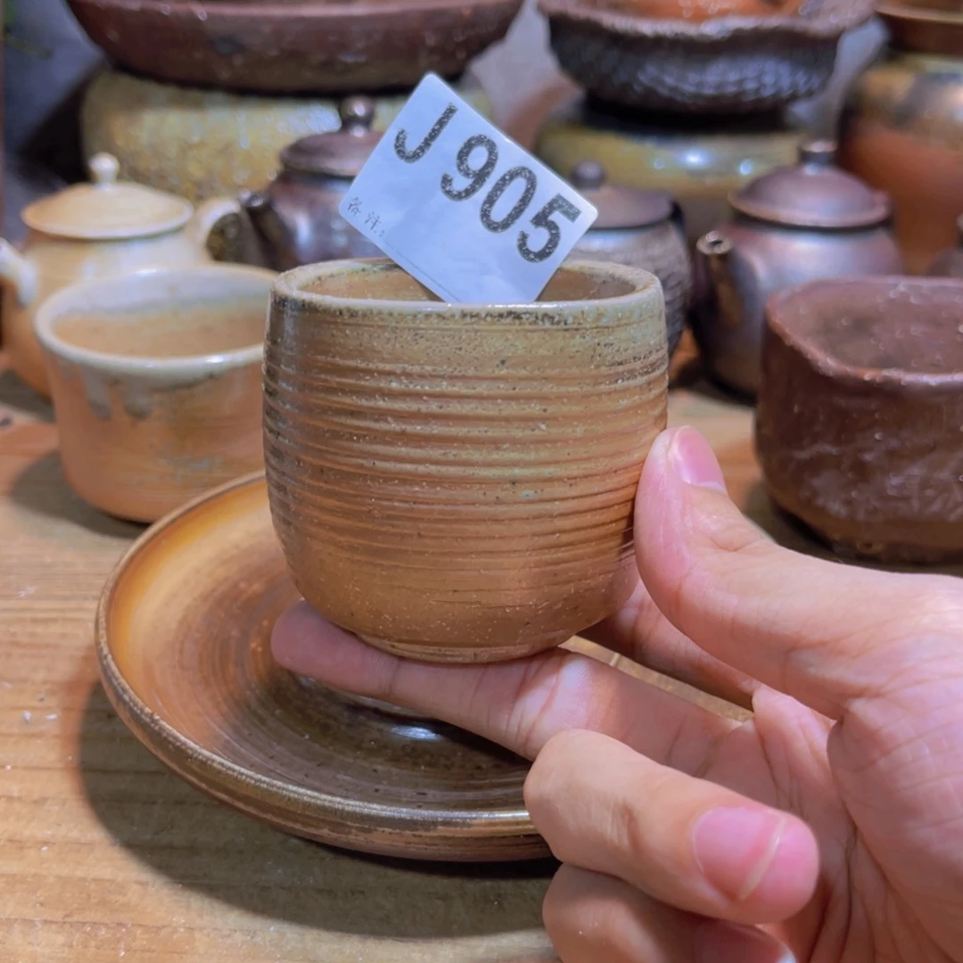 纯手工制作工艺（柴烧）裸烧纯手工制作柴烧杯905