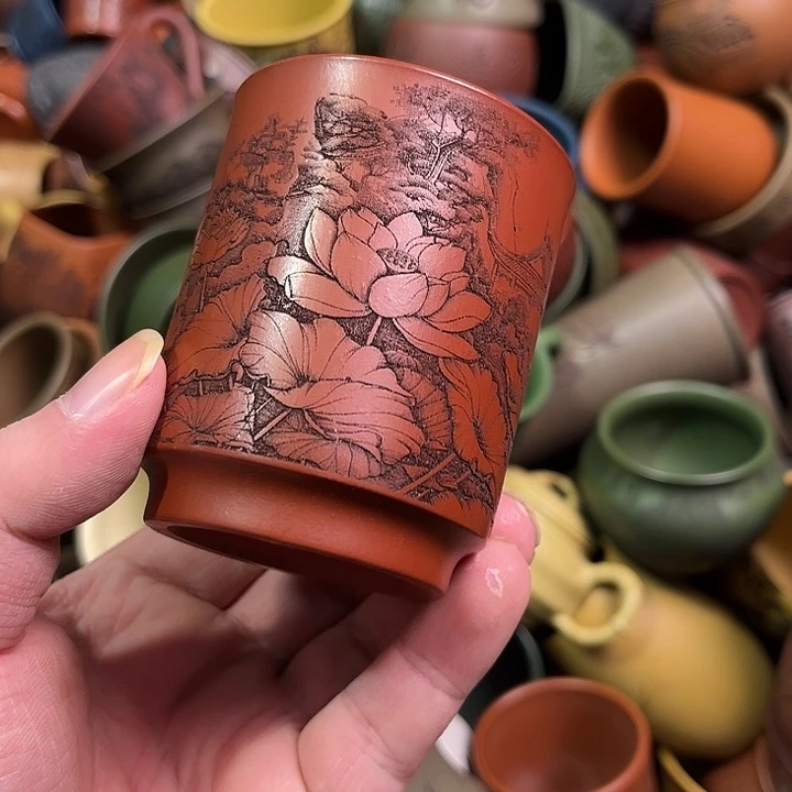 紫砂茶杯全手工紫砂主人杯